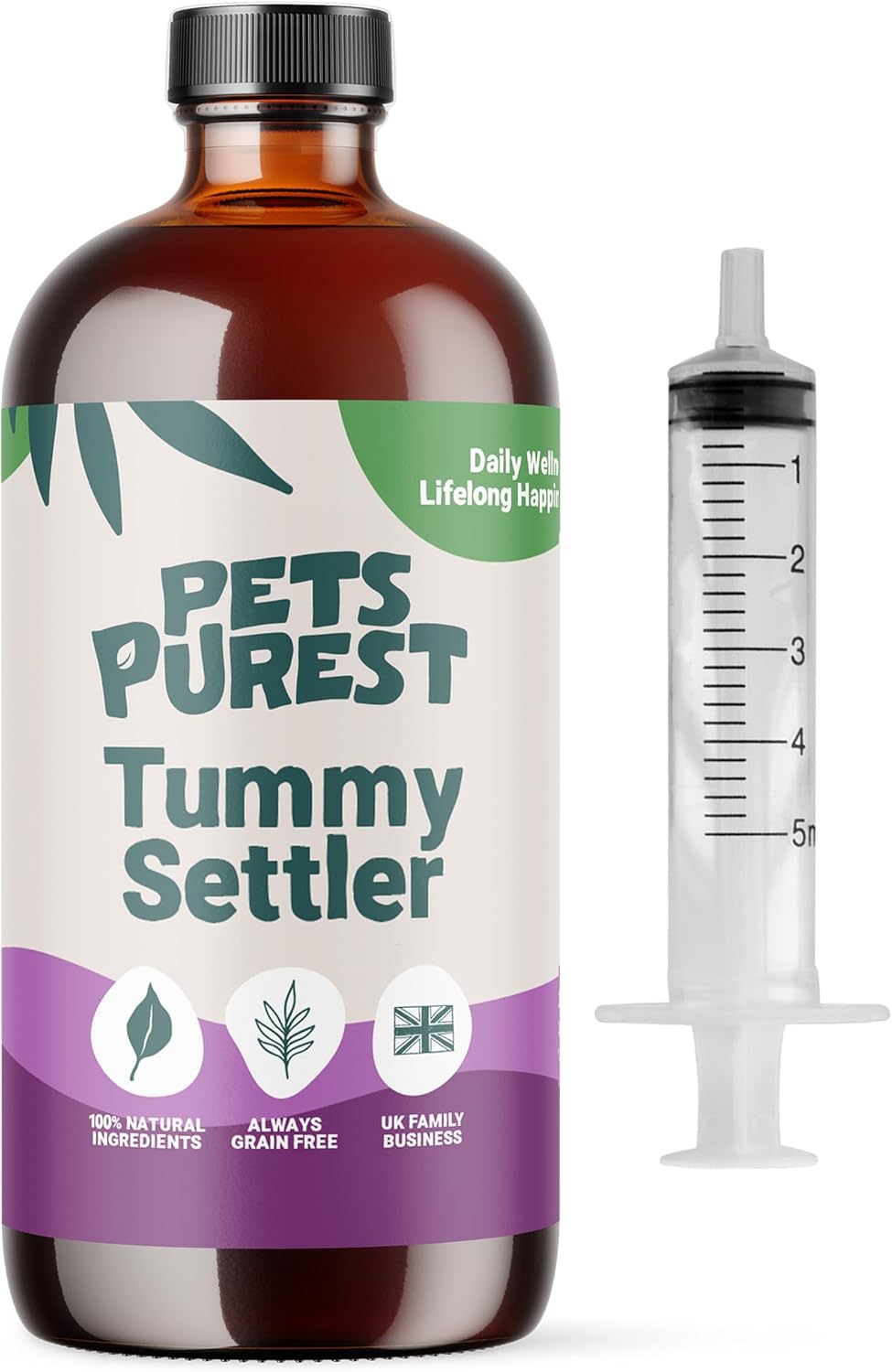 Pets Purest Tummy Settler for Dogs, Cats & Pets - 100% Natural Fast Acting Relie...