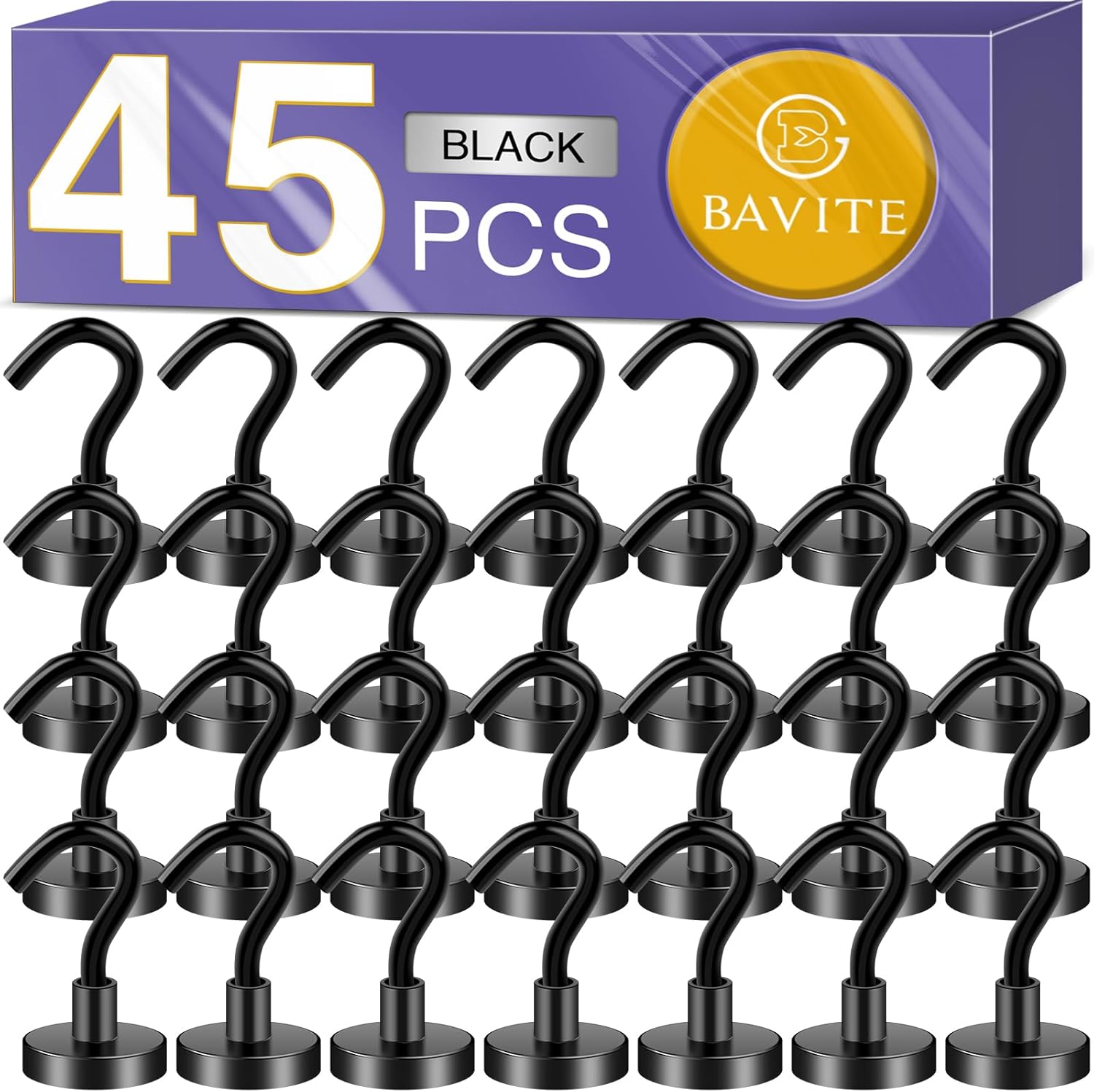 E BAVITE Magnetic Hooks, Strong Magnetic Cruise Hooks for Hanging, Grill, Towel,...