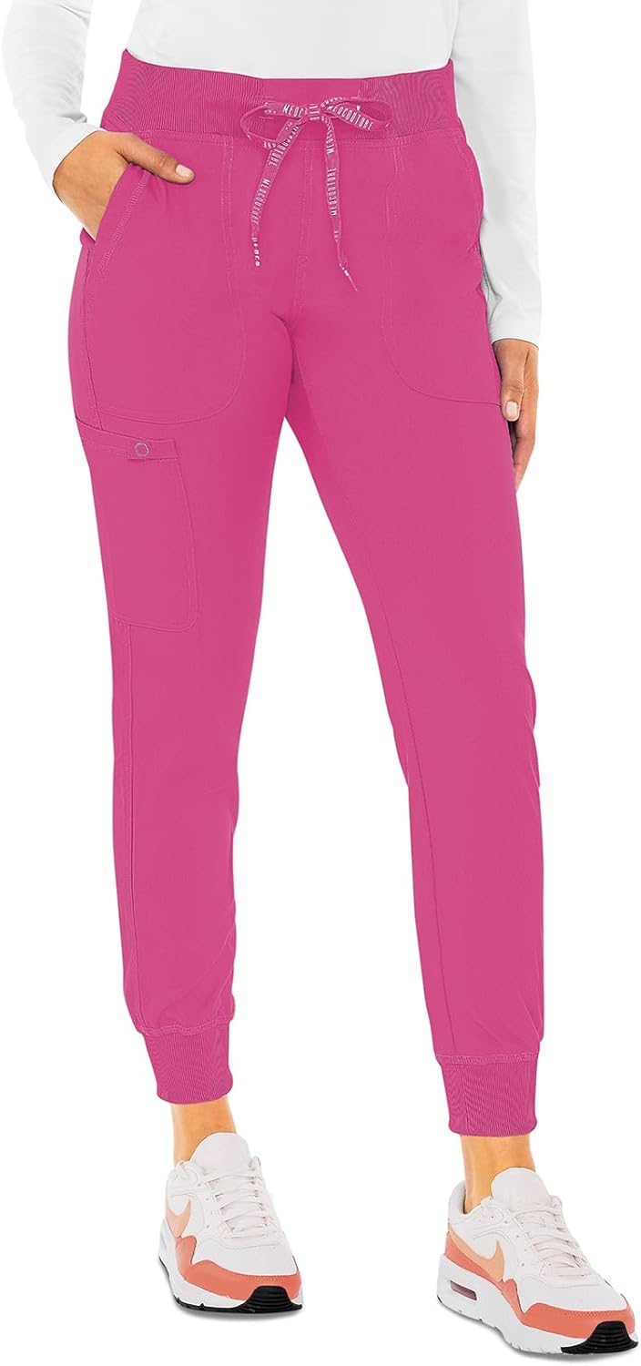 Med Couture Touch Women's Scrub Pant Yoga Jogger with 5 Pockets & Drawstring Wai...