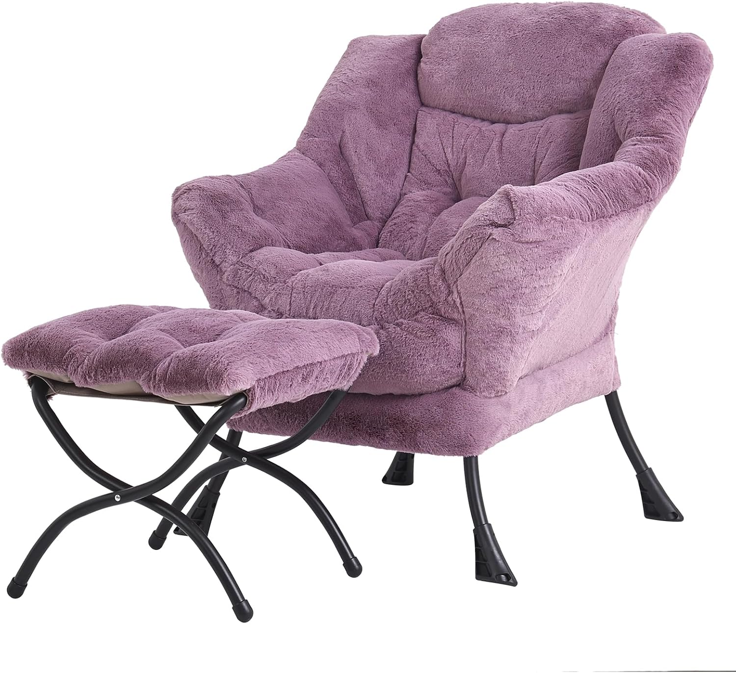 Tiita Lazy Chair with Ottoman, Modern Plush Accent Lounge Chair, Leisure Sofa Ar...
