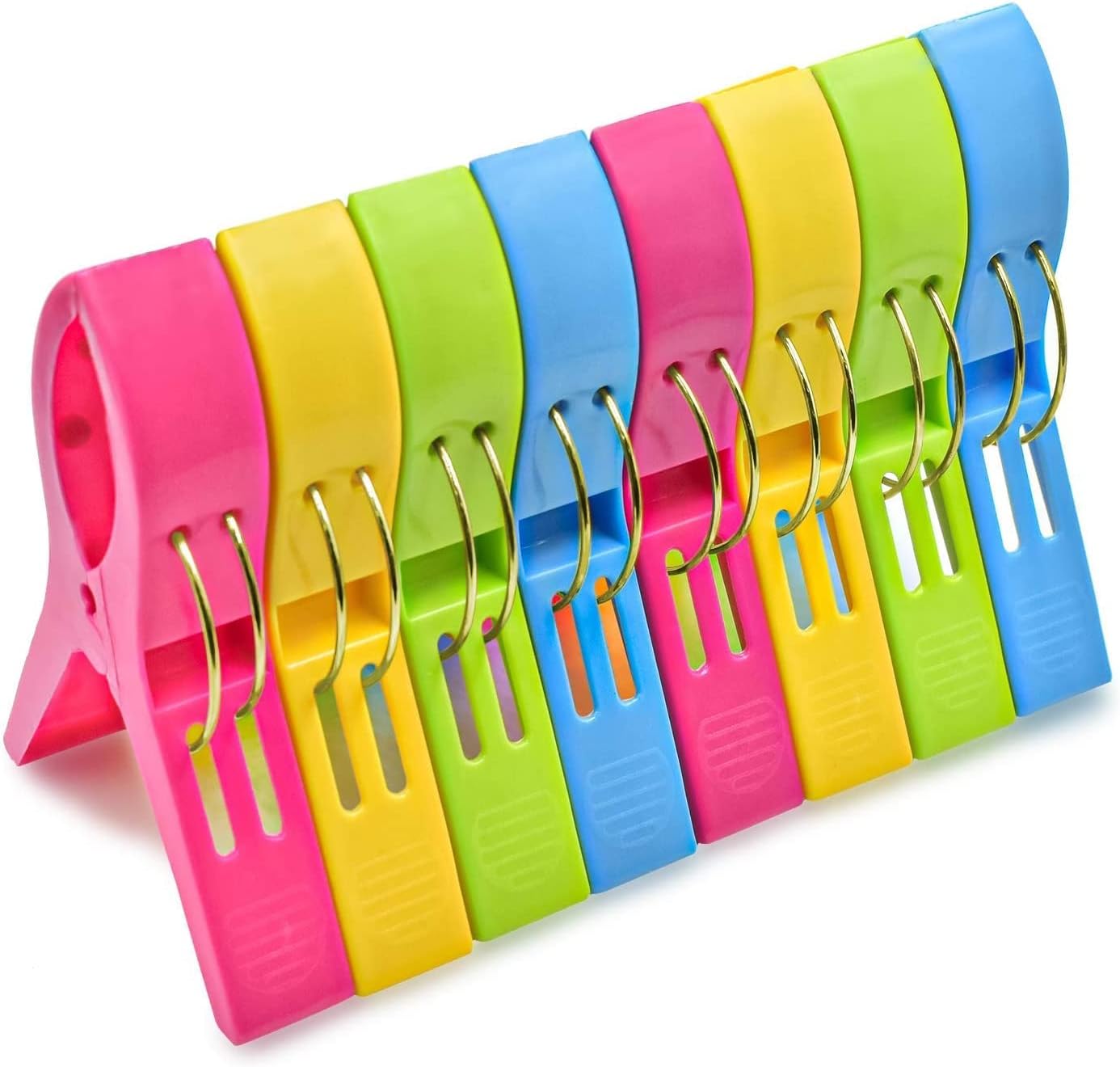 JABINCO Beach Towel Clips Chair Clips Towel Holder,Plastic Clothes Pegs Hanging...
