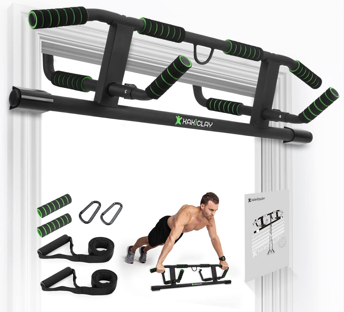2025 Upgrade Multi-Grip Pull Up Bar with Smart Lar...