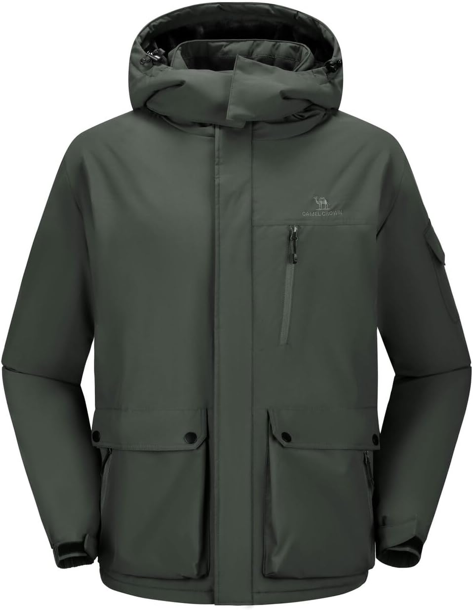 CAMEL CROWN Men's Waterproof Ski Jackets Winter Coats Snow Jacket Adjustable Fle...