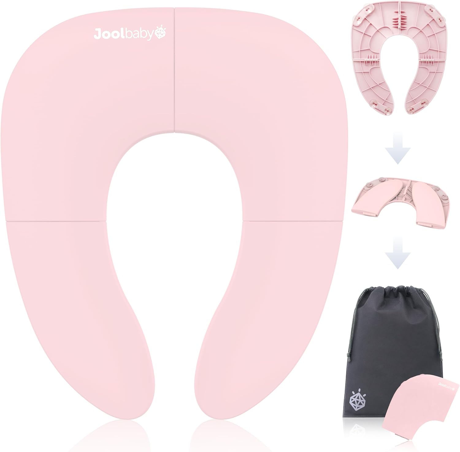 Jool Baby Products - Folding Travel Potty Seat for Girls, Fits Round & Oval Toil...
