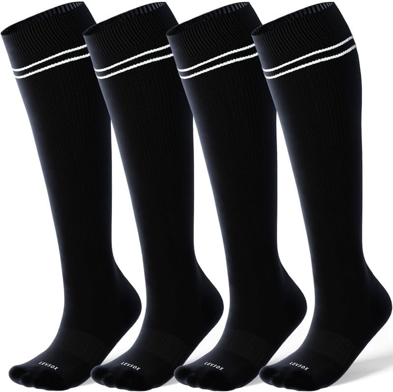 LEVSOX Viscose for Bamboo Compression Socks for Women&Men 20-30 mmHg Knee High C...