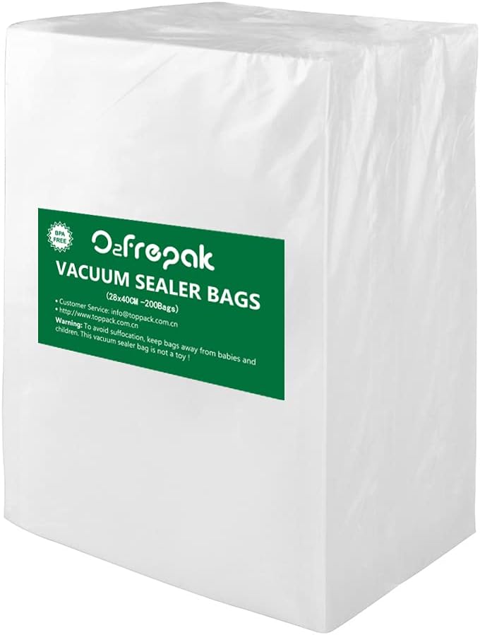 O2frepak 200 Count 28X40cm Textured Vacuum Sealer Bags for Food Sealer,BPA Free...
