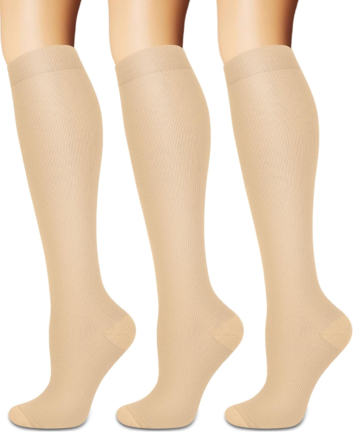 Compression Socks for Women and Men Circulation (3 Pairs) - Best for Nursing,Run...