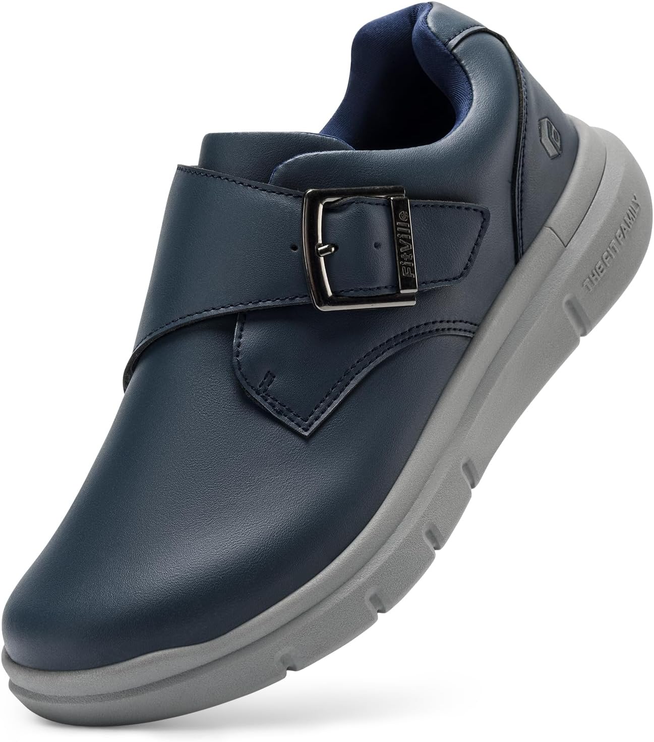 FitVille Extra Wide Shoes for Men Swollen Feet Slip on Diabetic Walking Shoes fo...