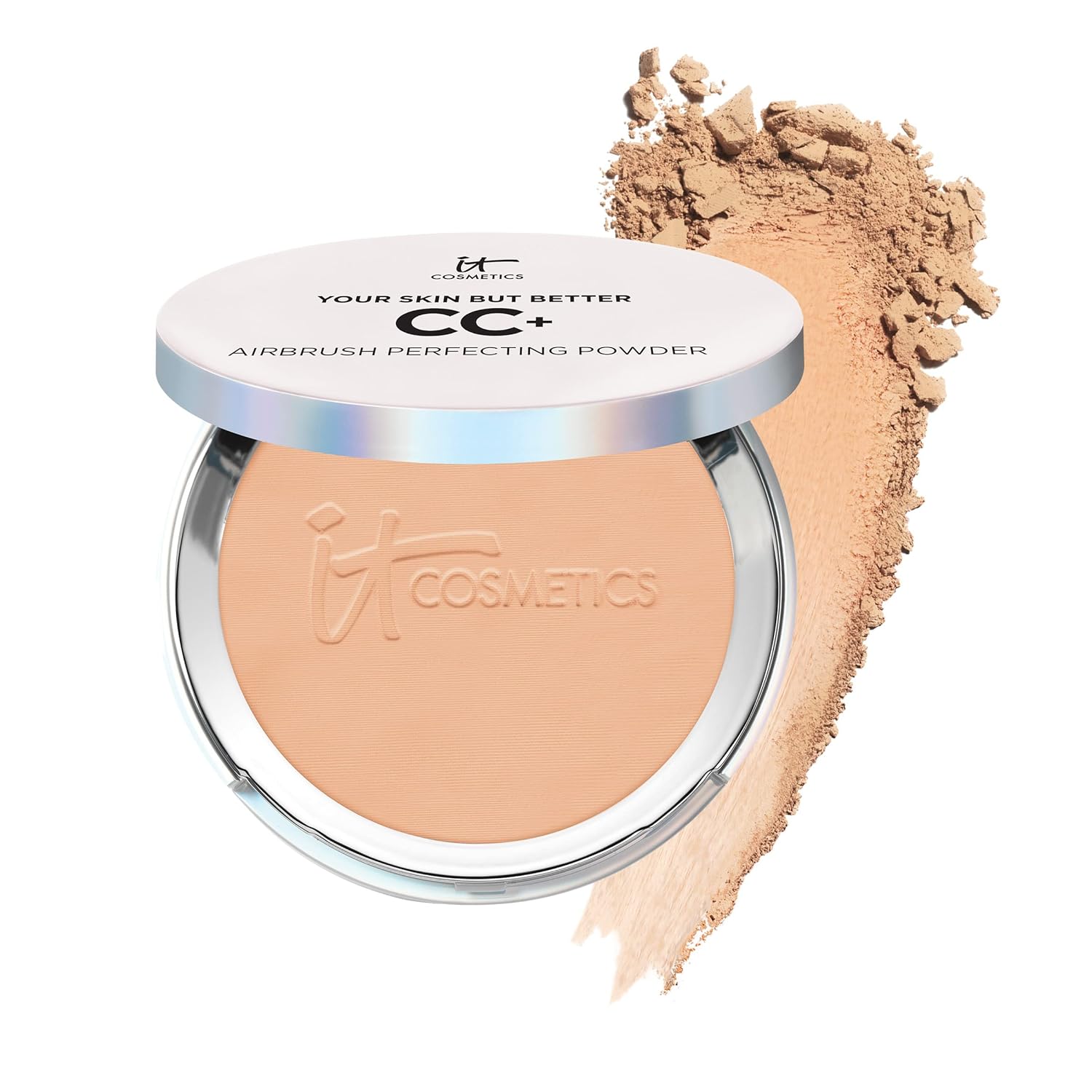 IT Cosmetics CC+ Airbrush Perfecting Powder Foundation - Buildable Full Coverage...