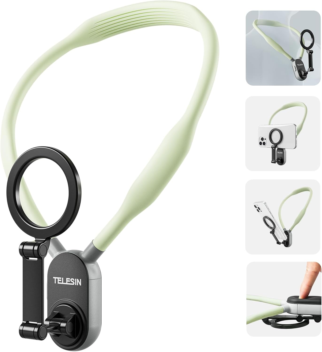 TELESIN Magnetic Neck Mount for Phones, Neck Cell...