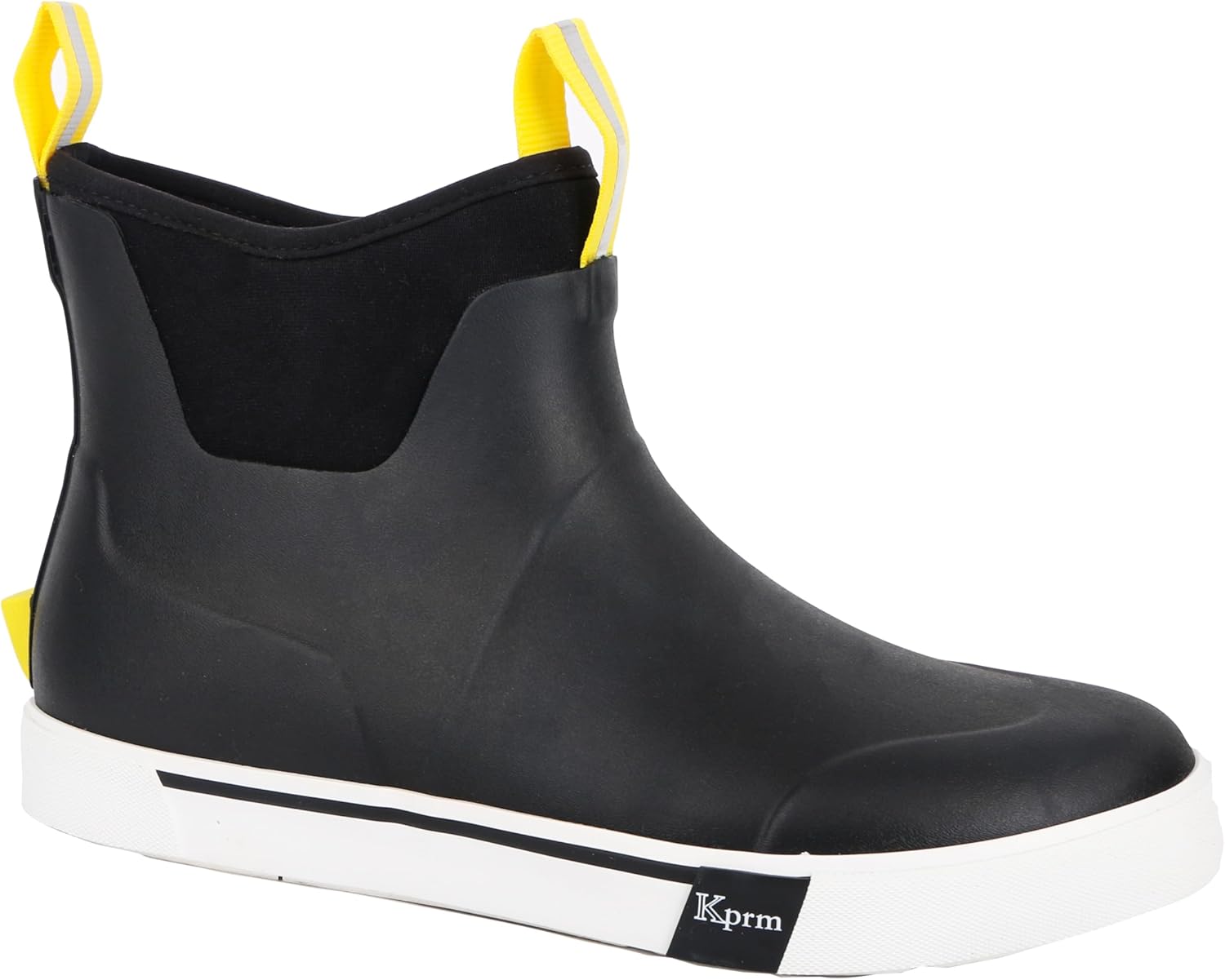 Men's Deck Boots Waterproof Ankle Rubber Rain Boots High-Performance Saltwater F...
