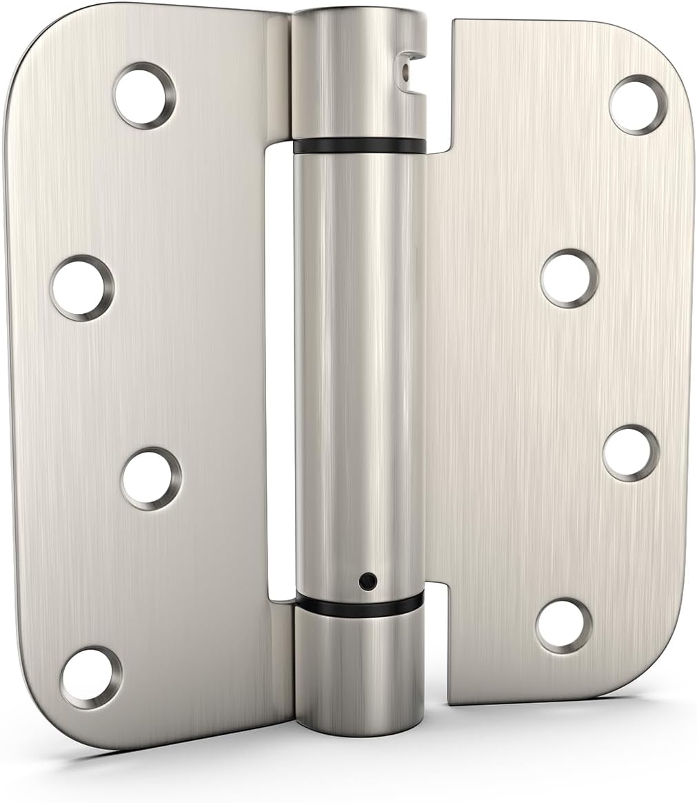 goldenwarm Pack of 2 4 inch Door Hinges Satin Nickel Self-Closing Spring Door Hi...