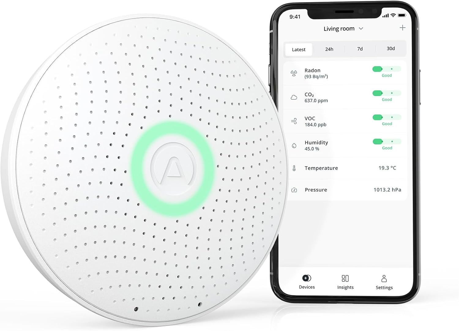 Airthings 2930 Wave Plus - Radon & Air Quality Mon...