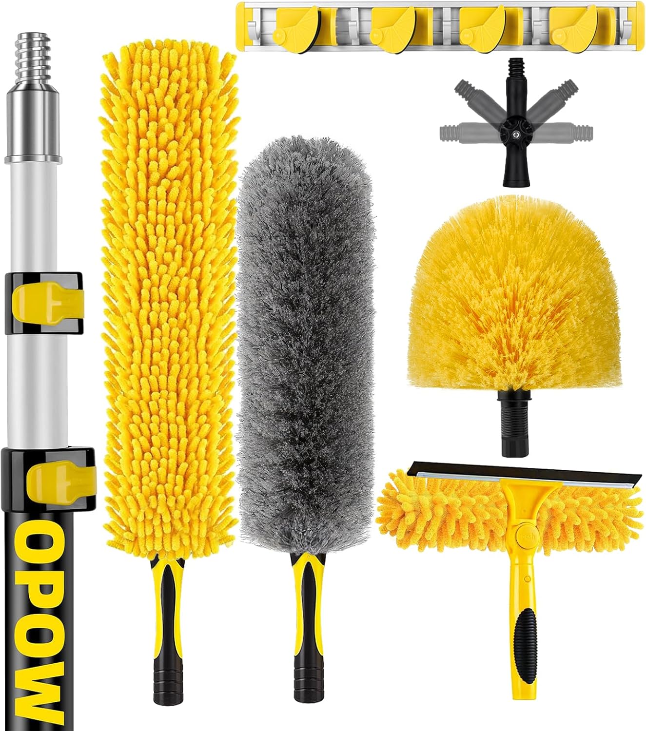 20 Foot High Ceiling Duster Kits with 5-12ft Heavy Duty Extension Pole, High Rea...