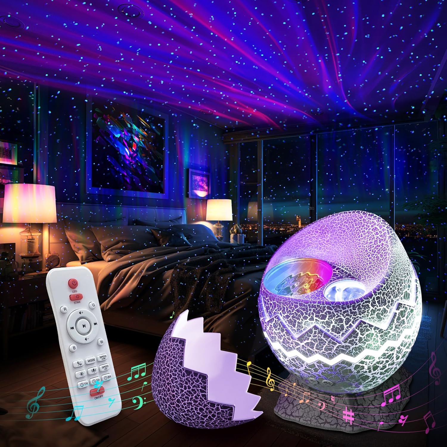 Rossetta Galaxy Projector, Star Projector LED Lights for Bedroom, Outdoor Lighti...