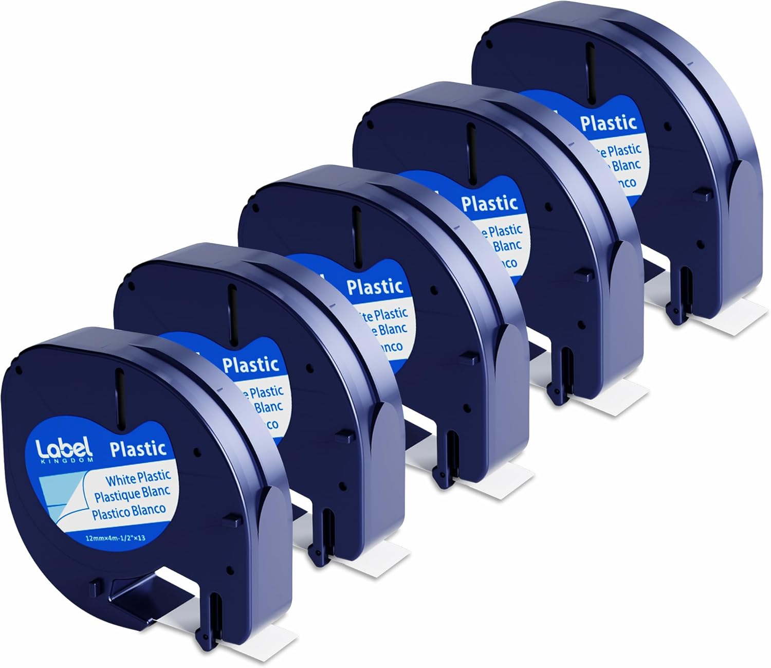 Replace for DYMO LetraTag Label Maker Refill 91331 White Plastic Tape 12mm x 4m...