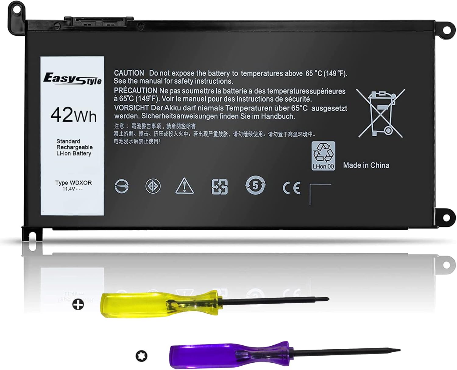 WDX0R Replacement Laptop Battery for Dell Inspiron 13 15 5000 7000 Series 5570 7...
