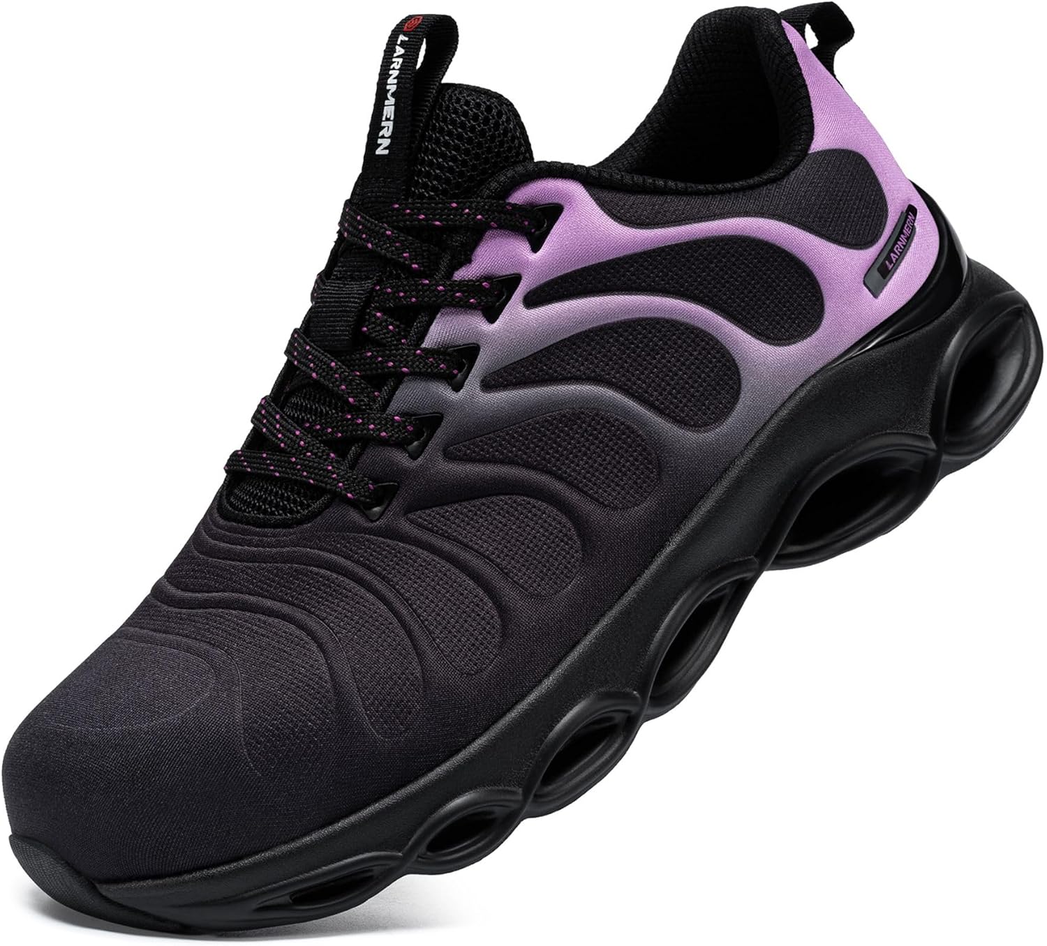 LARNMERN Steel Toe Shoes for Men Women Wide Lightweight Safety Sneakers Comforta...