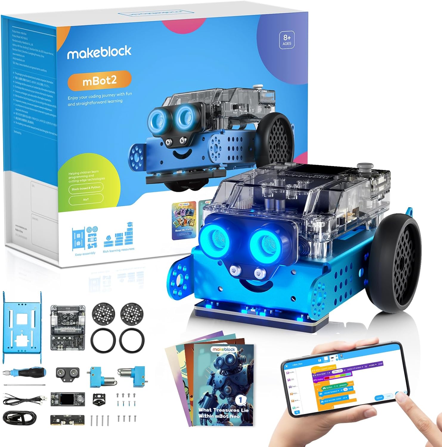 Makeblock mBot2 Coding Robot for Kids, AI Learning Robot Support Scratch & Pytho...