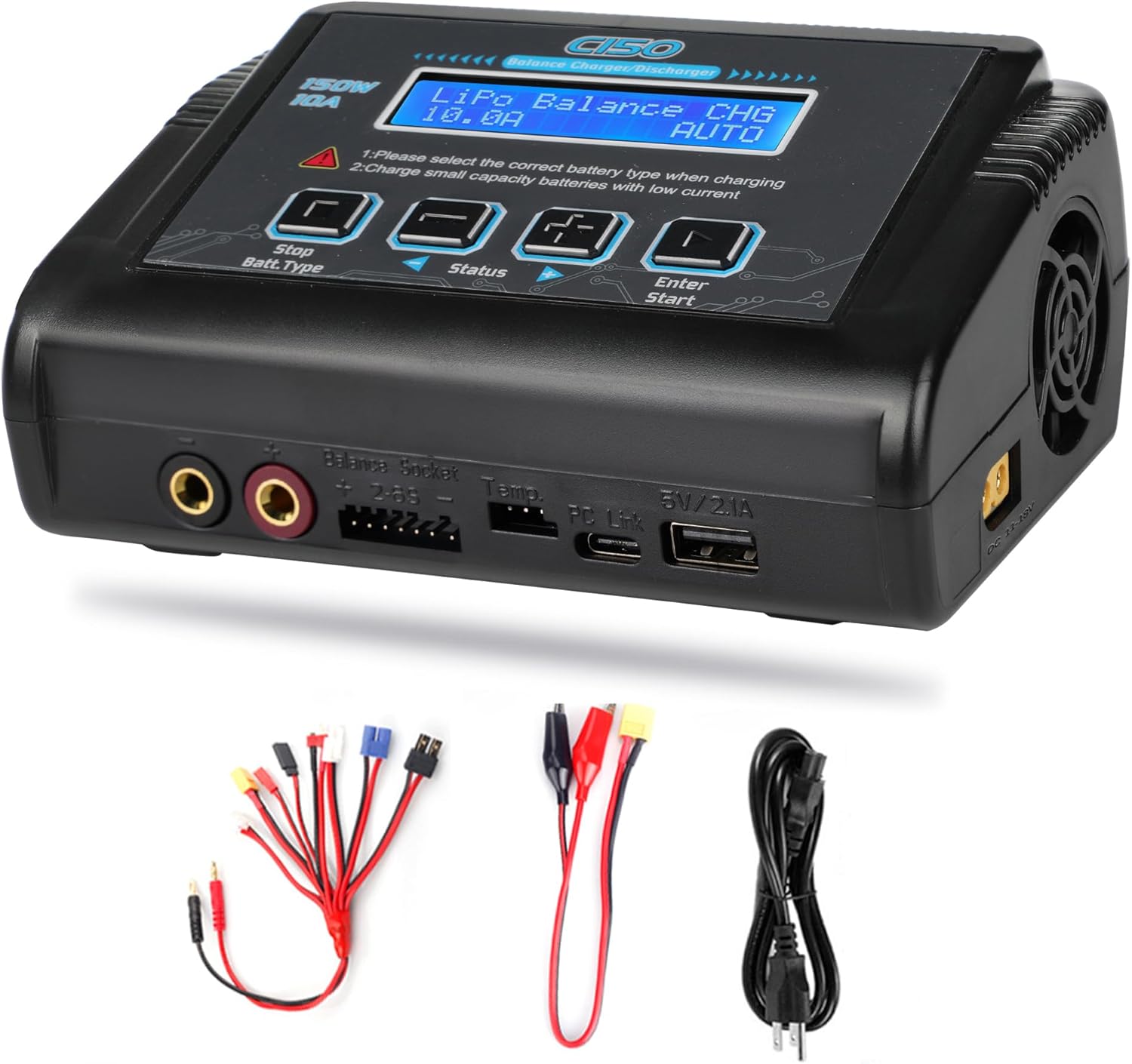 Lipo Battery Charger, 1S-6S RC Car Charger 150W Li...
