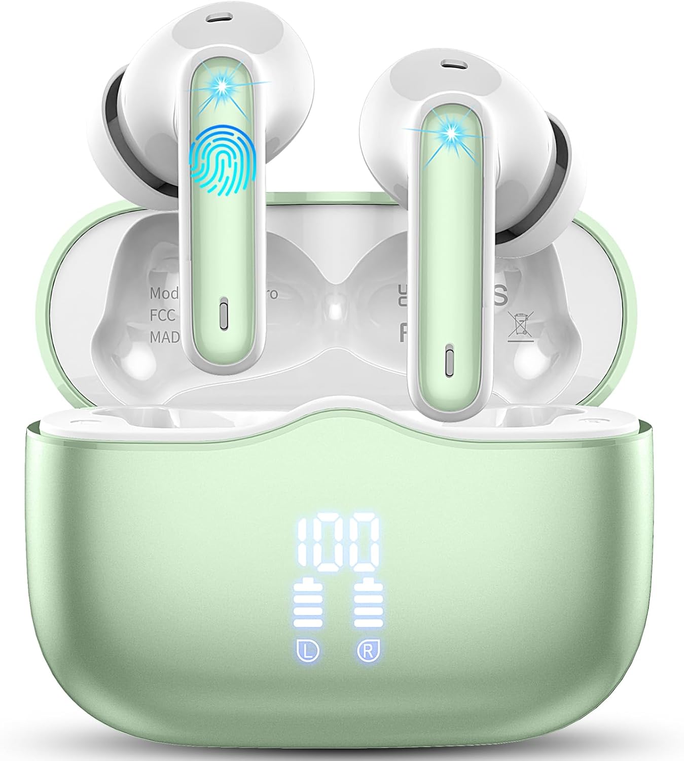 Wireless Earbuds, Bluetooth 5.3 Headphones in Ear with HiFi Stereo Deep Bass, 4...