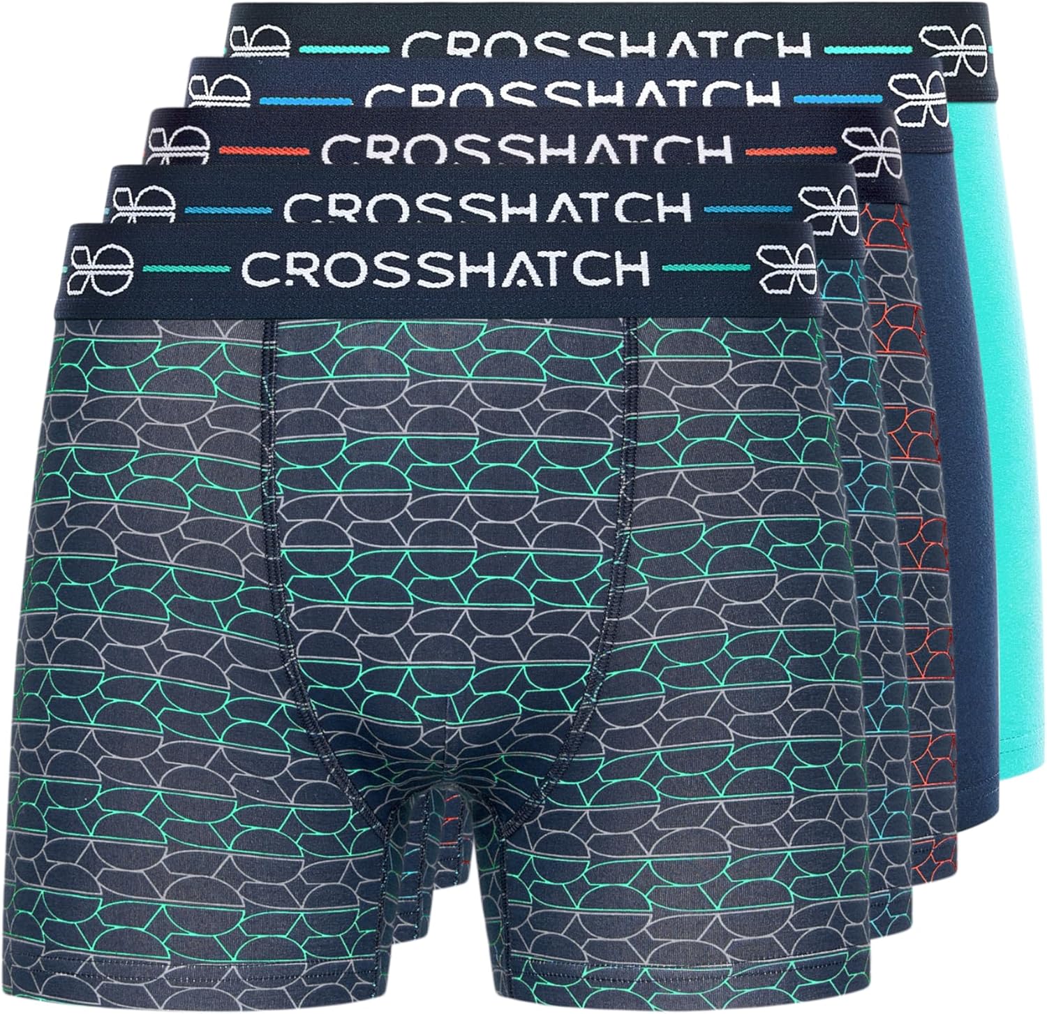 Crosshatch 3 & 5 Pack Men's Boxers, Mens Underwear Multipack, Cotton Trunks Brie...