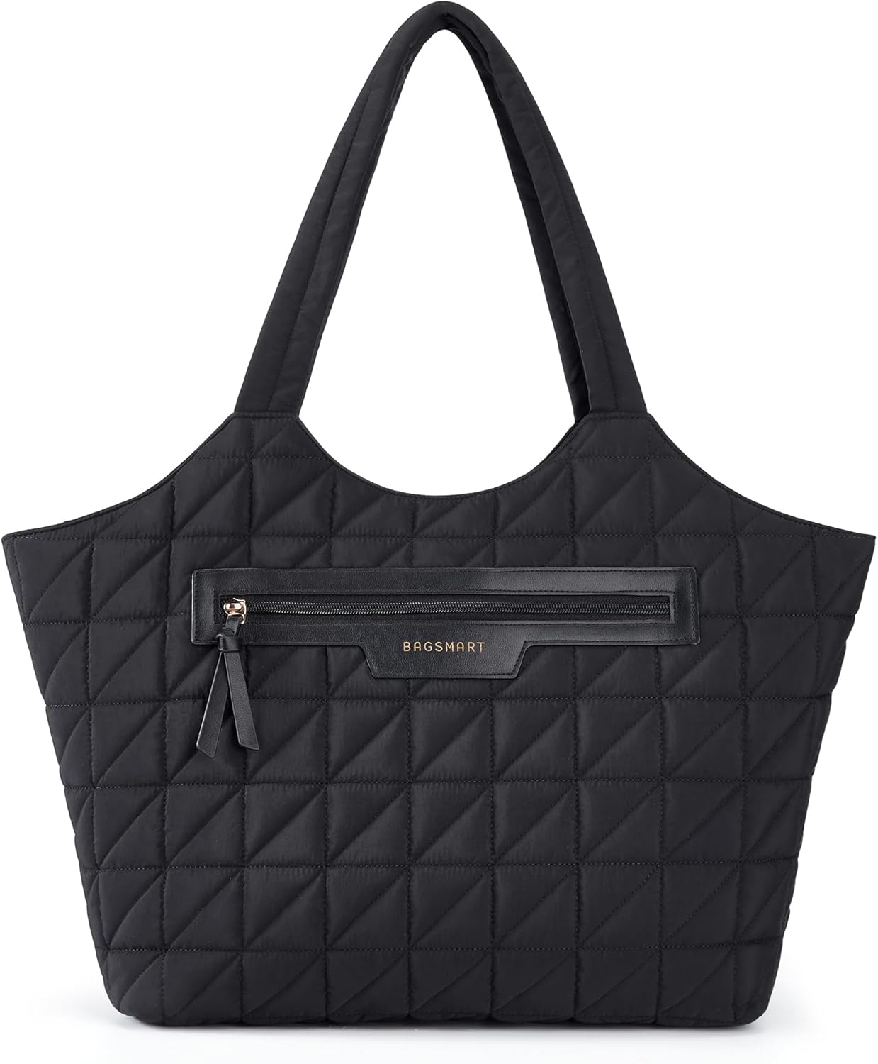 BAGSMART Tote Bag for Women, Lightweight Travel Tote Bags with Zipper, Quilted P...