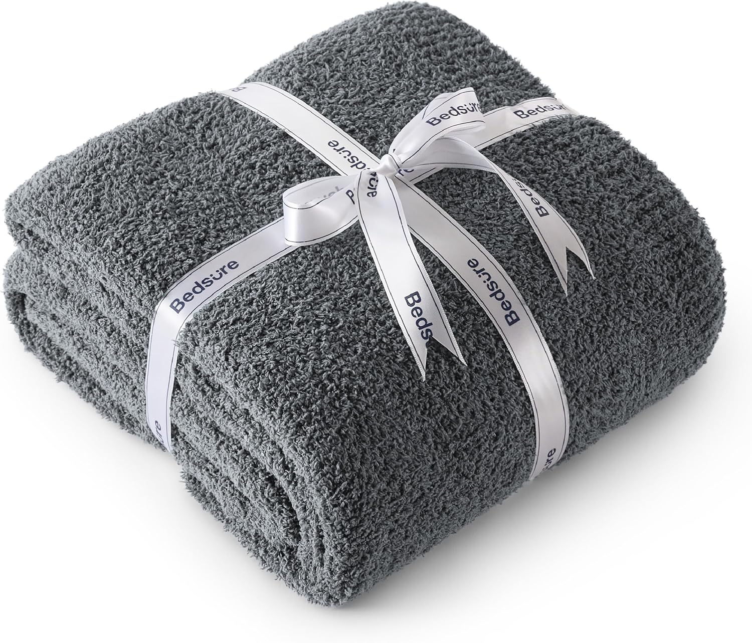 Bedsure Knit Throw Blanket for Couch - Super Soft, Cozy & Warm Fluffy Blanket, B...