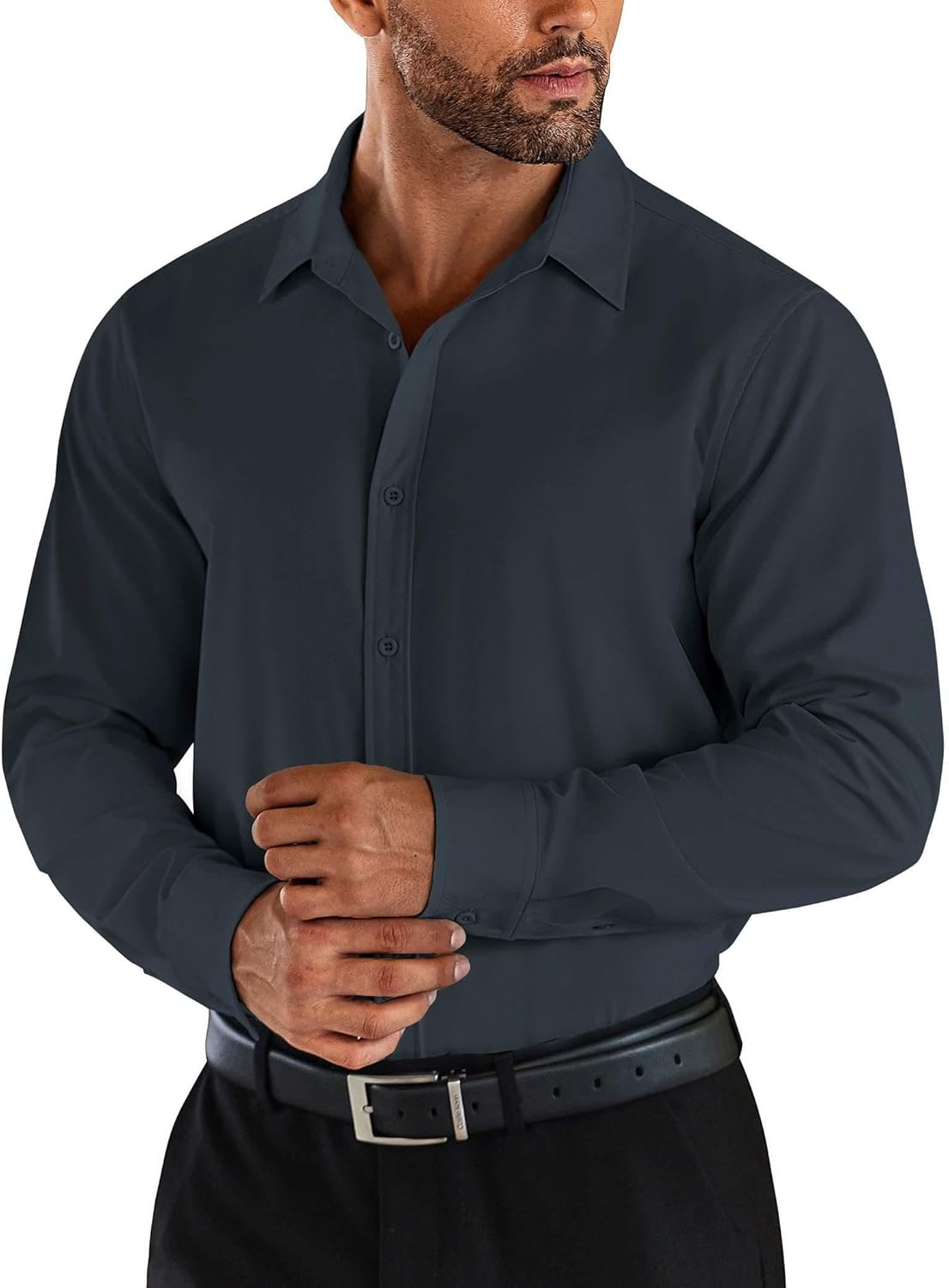 COOFANDY Men's Business Dress Shirts Wrinkle Free Long Sleeve Regular Fit Dress...