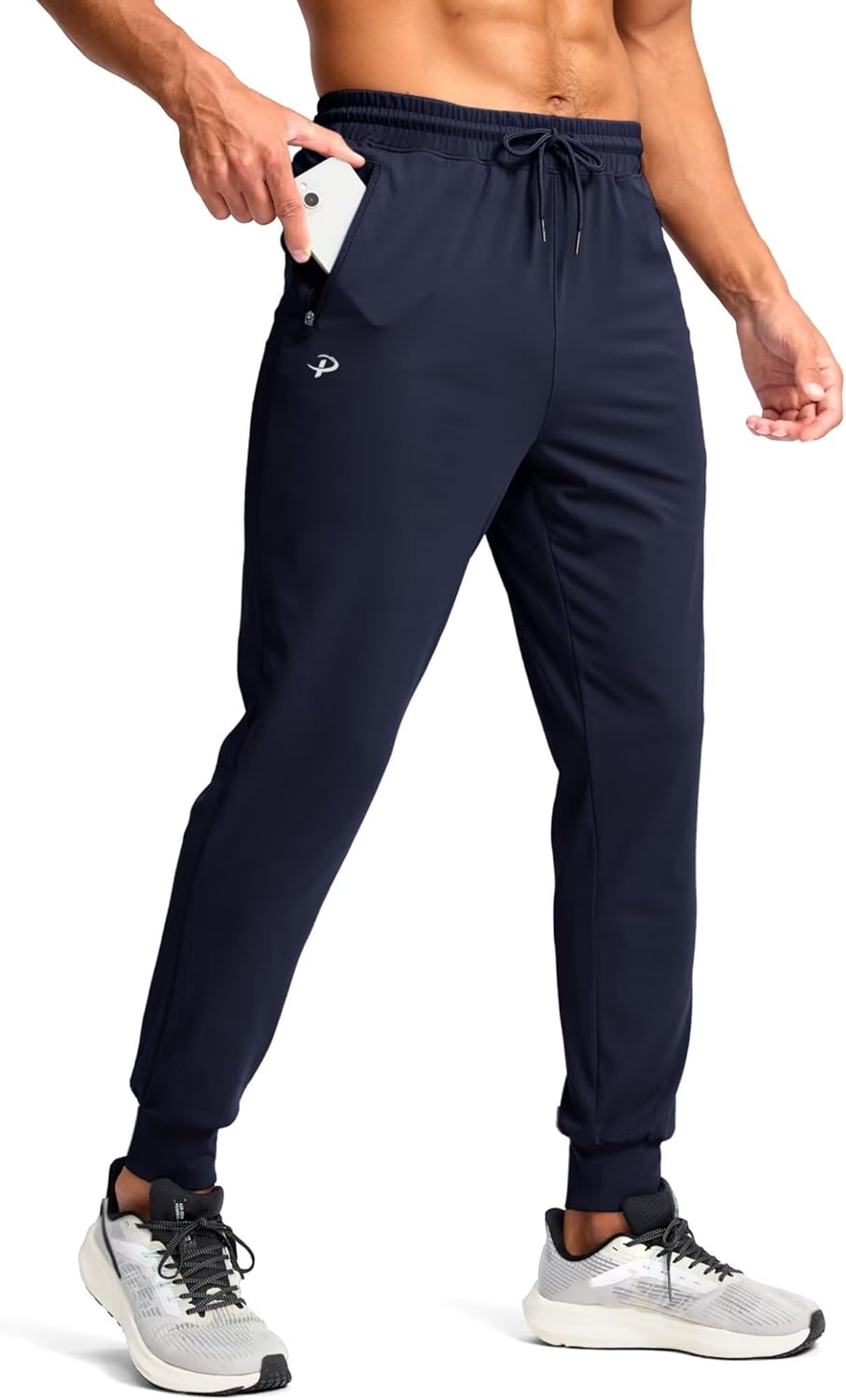 Pudolla Men's Lightweight Sweatpants with Pockets Ultra 4-Way Stretch Joggers Gy...