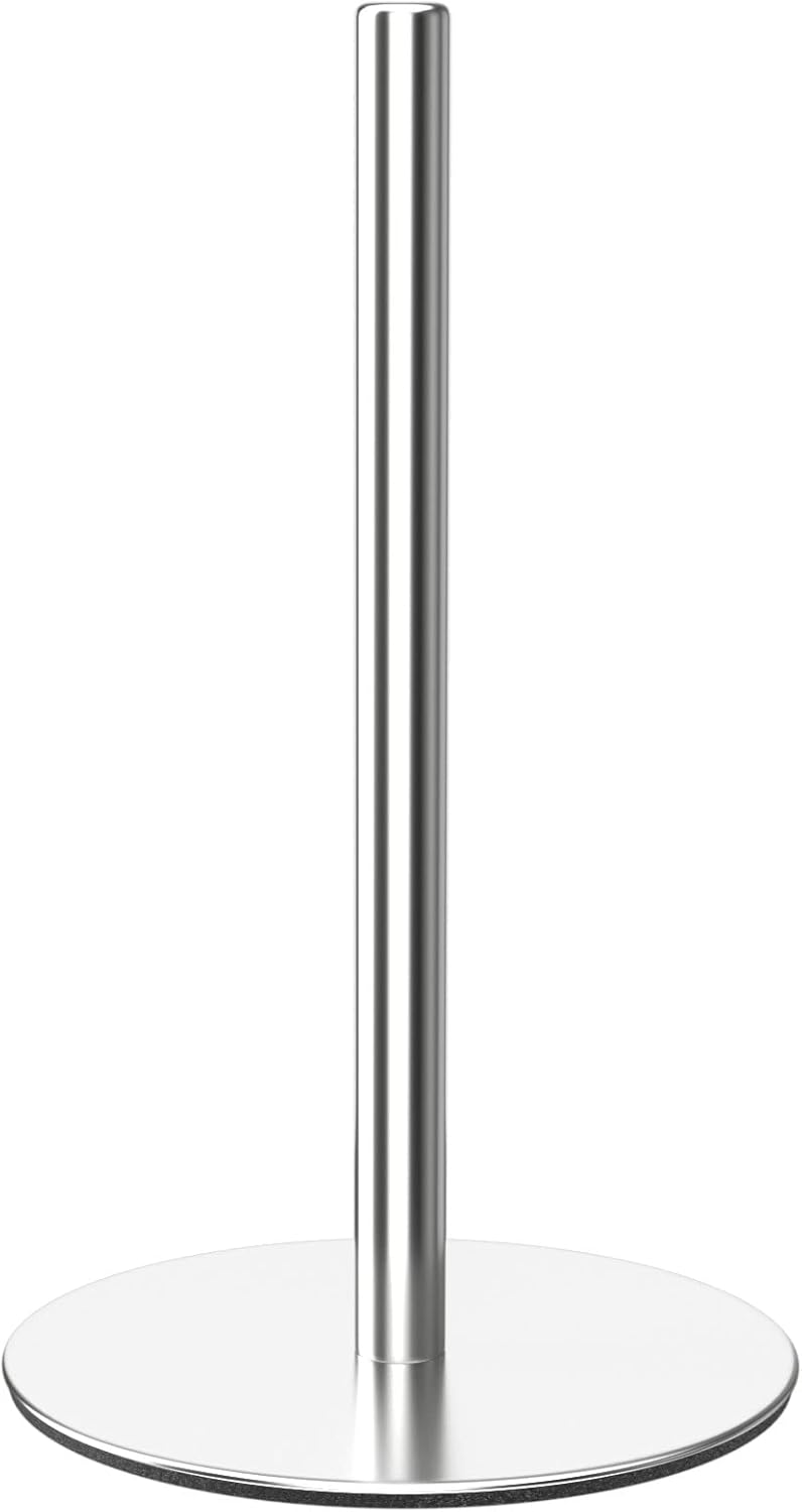 Kitchen Roll Holders Silver Free Standing Paper Towel Holder, Premium Stainless...