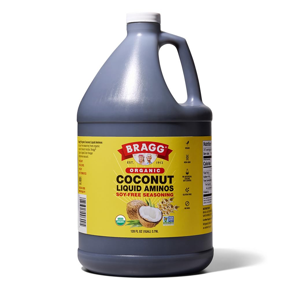 Bragg Organic Coconut Aminos, Soy-Free Seasoning - Vegan, Gluten Free, No GMO’s,...