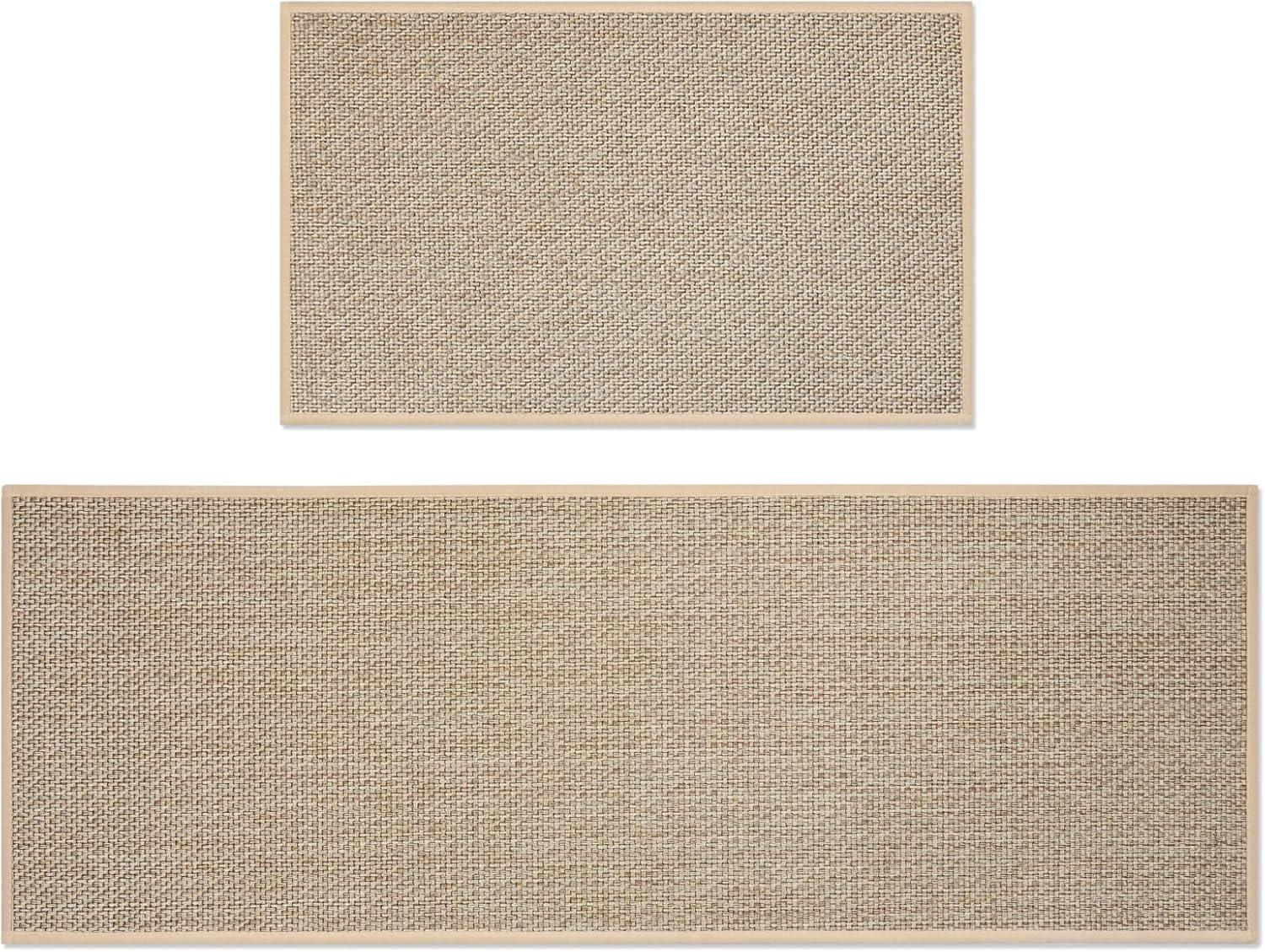 CRUGLA Kitchen Rugs and Mats Non Skid Washable Sets of 2，Absorbent Standing Run...