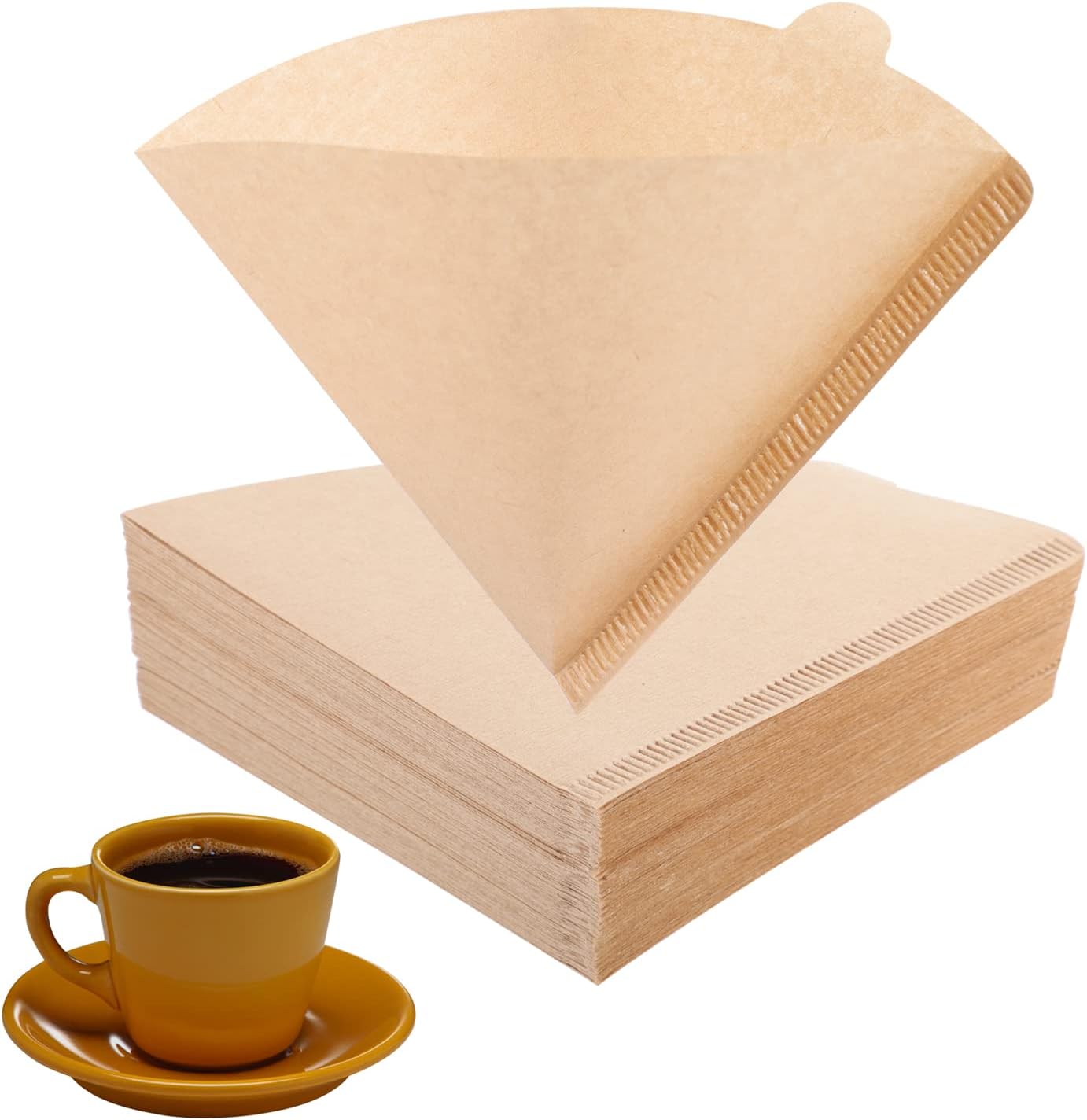 150 Pieces Coffee Filter Papers, 4.72 x 6.3 Inch Disposable Filter Papers Size 0...