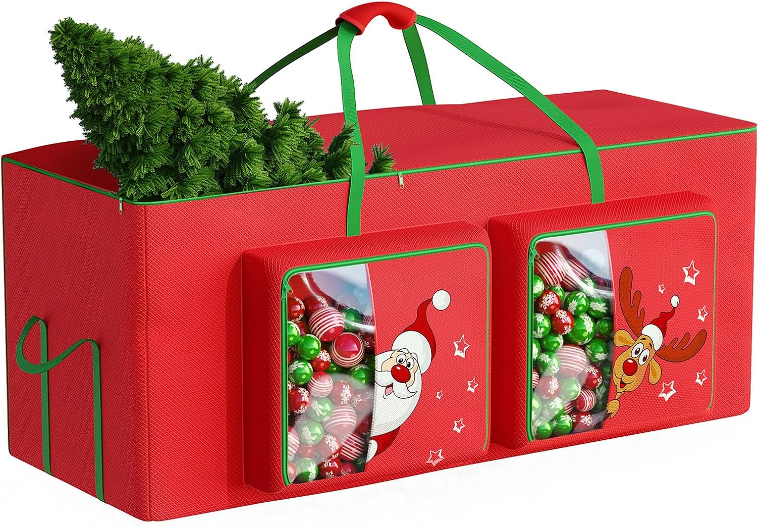 Alupssuc Christmas Tree Storage Bag 9ft,Large Bauble Decoration Storage Box,Chri...