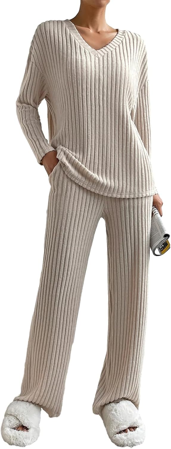 SotRong Ribbed Lounge Wear Sets for Women Uk 2 Pieces Co Ord Sets Tracksuit Full...