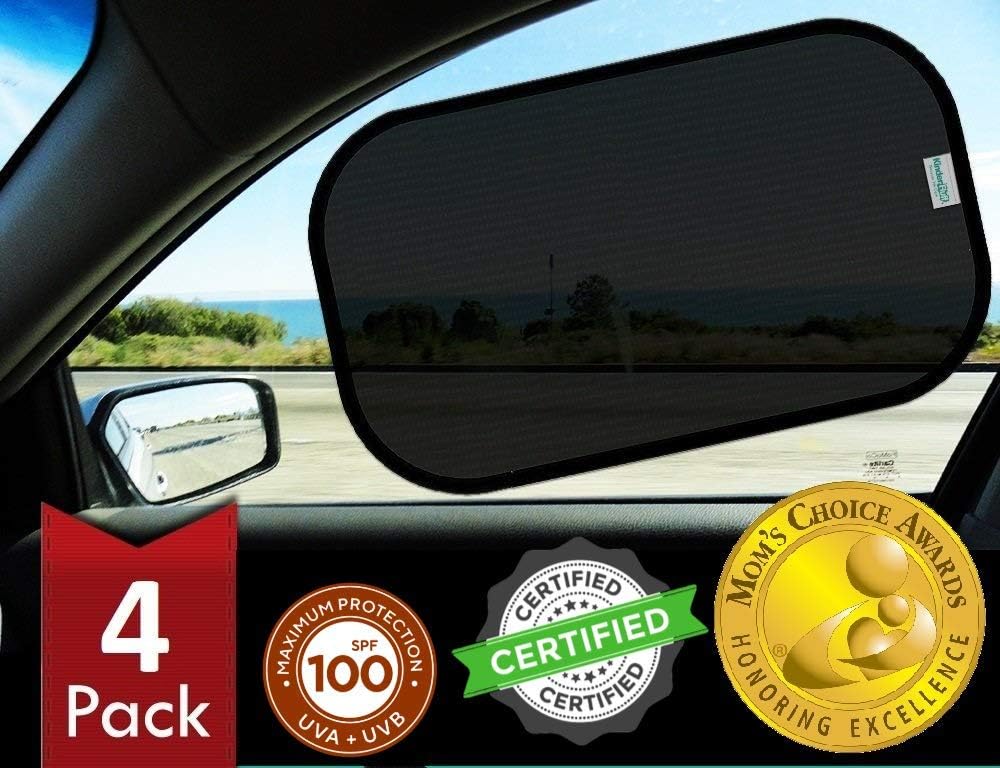 kinder Fluff Car Window Shade (4Pack)-The Only Certified Car Window Sun Shade fo...