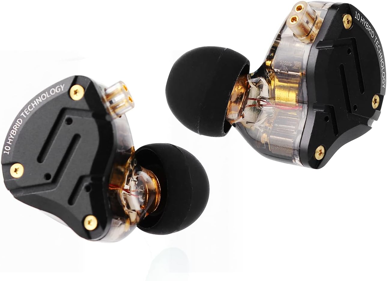 Linsoul KZ ZS10 Pro 4BA+1DD 5 Driver In-Ear HiFi Metal Earphones with Stainless...