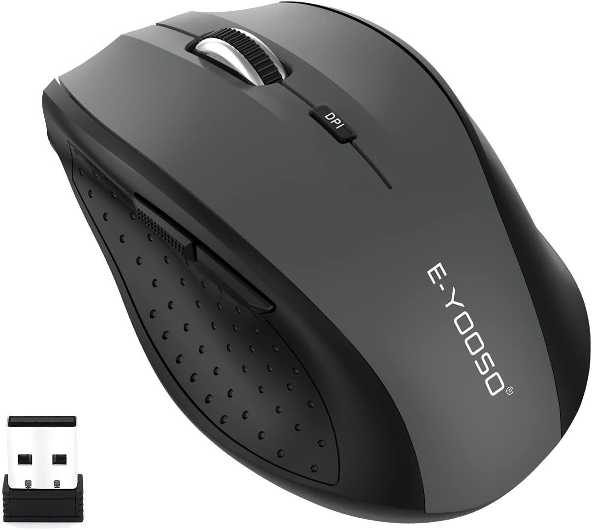 E-YOOSO Wireless Mouse for Laptop, Portable Optical Computer Mouse, 6 Buttons, C...