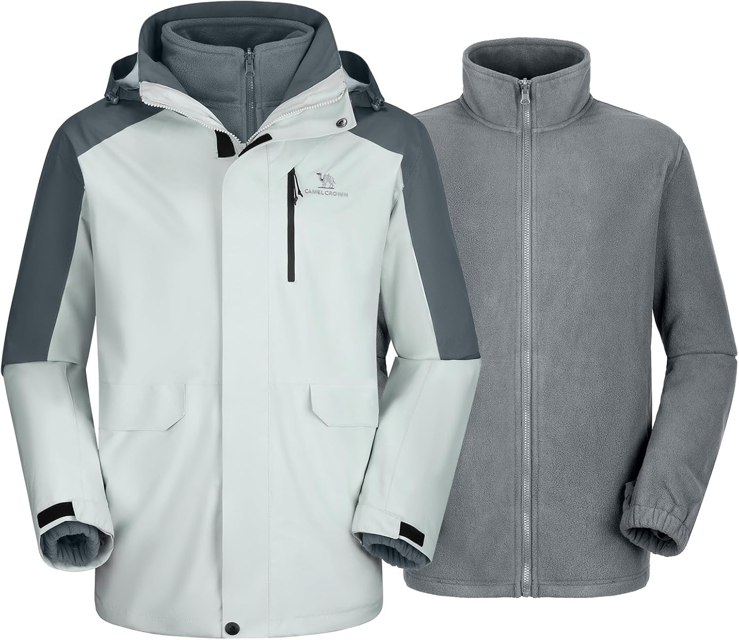 CAMEL CROWN Men’s Ski Jackets 3 in 1 Waterproof Winter Jackets Snow Jackets Wind...