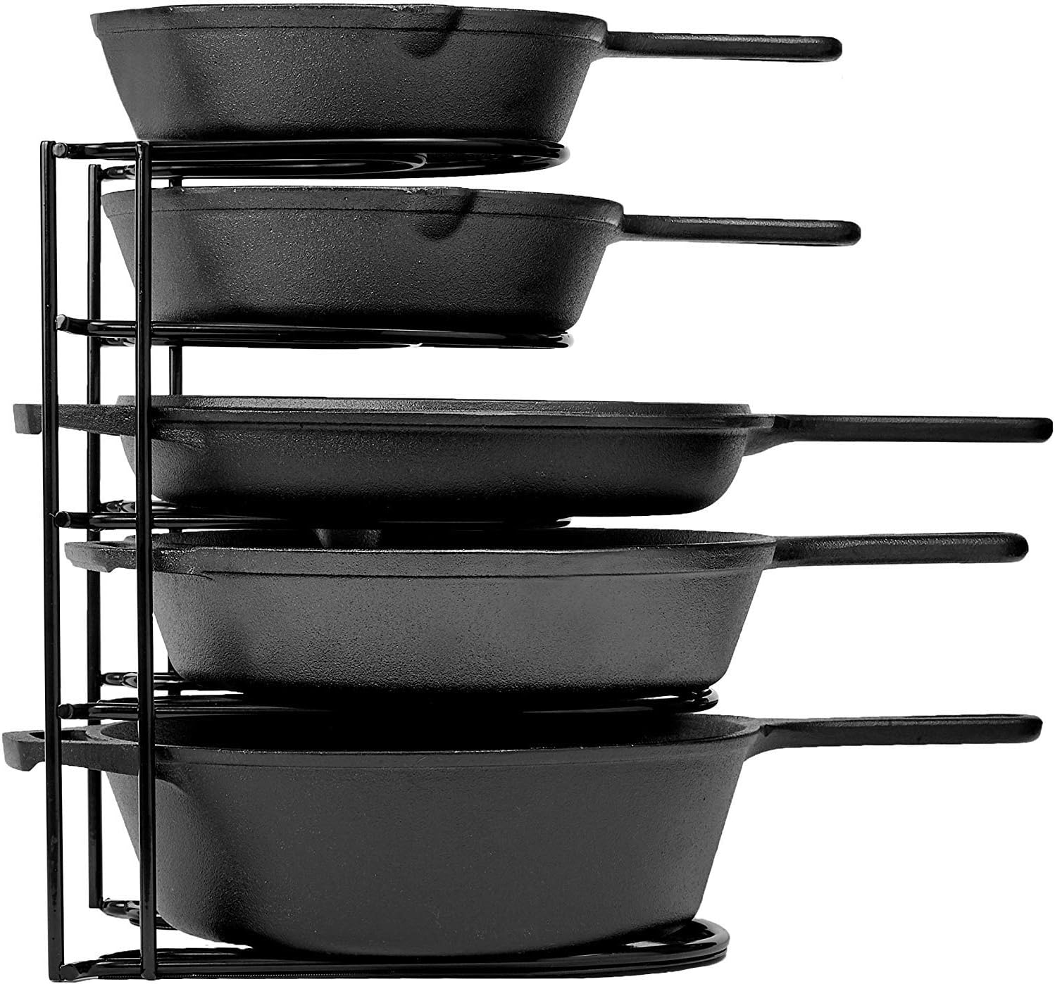 Cuisinel Heavy Duty Pots and Pans Organizer Rack - 12.2"-Inch Tall - 5 Tier Rack...