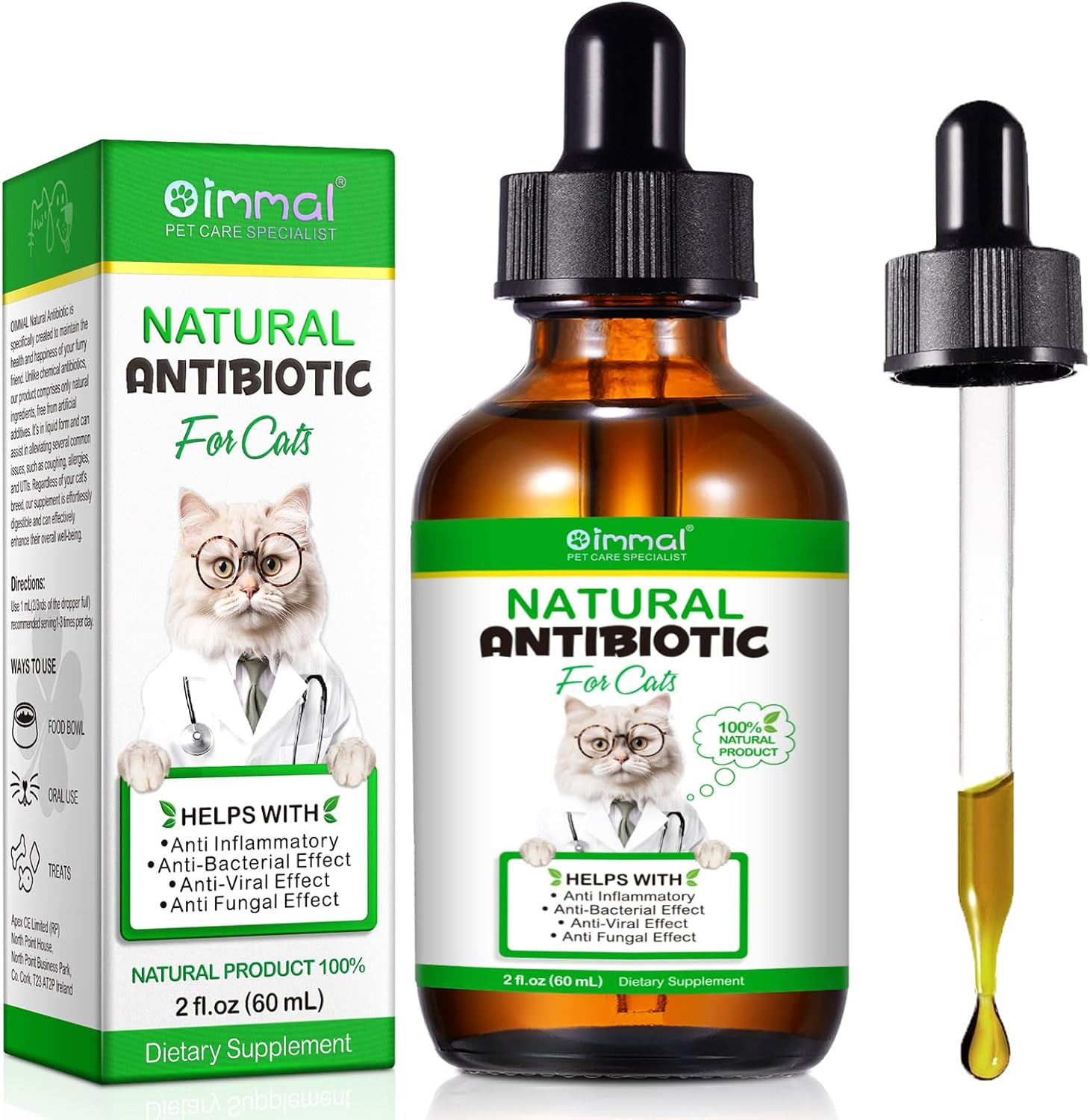 Antibiotics for Cats, Cat Antibiotics 60ml, Cat Immune Support, Cat Antibiotics...