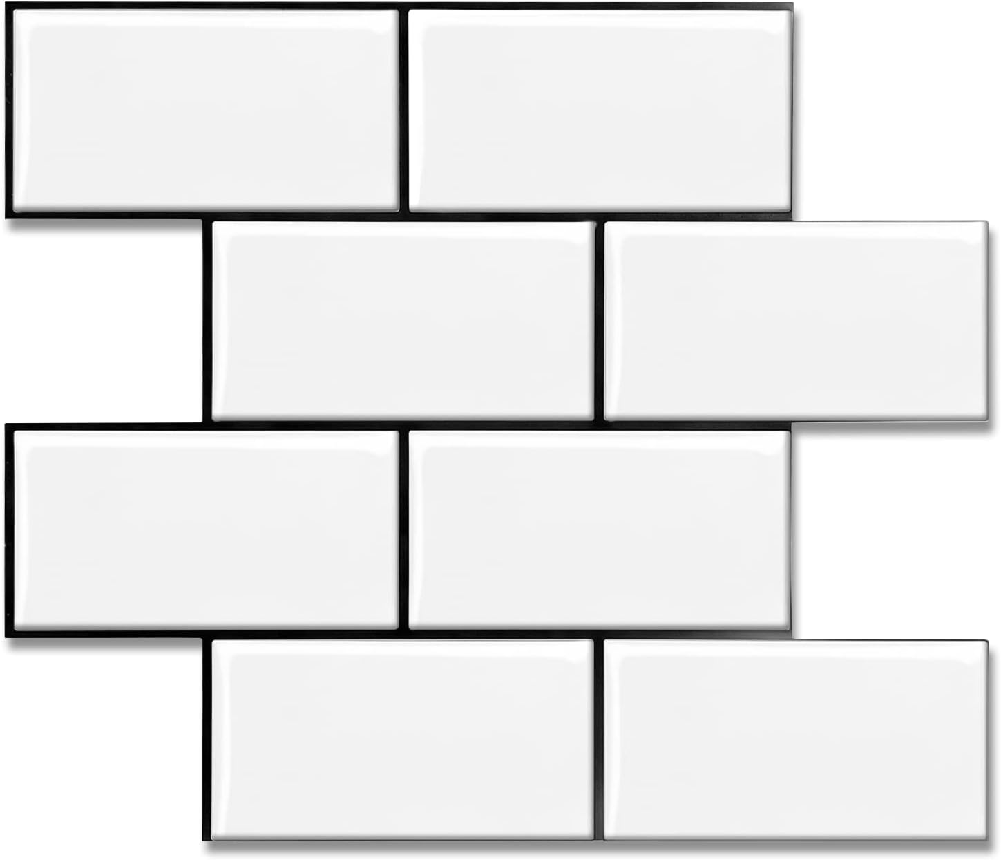 STICKGOO 10-Sheet Backsplash Peel and Stick Subway Tile, Self Adhesive Vinyl Wal...