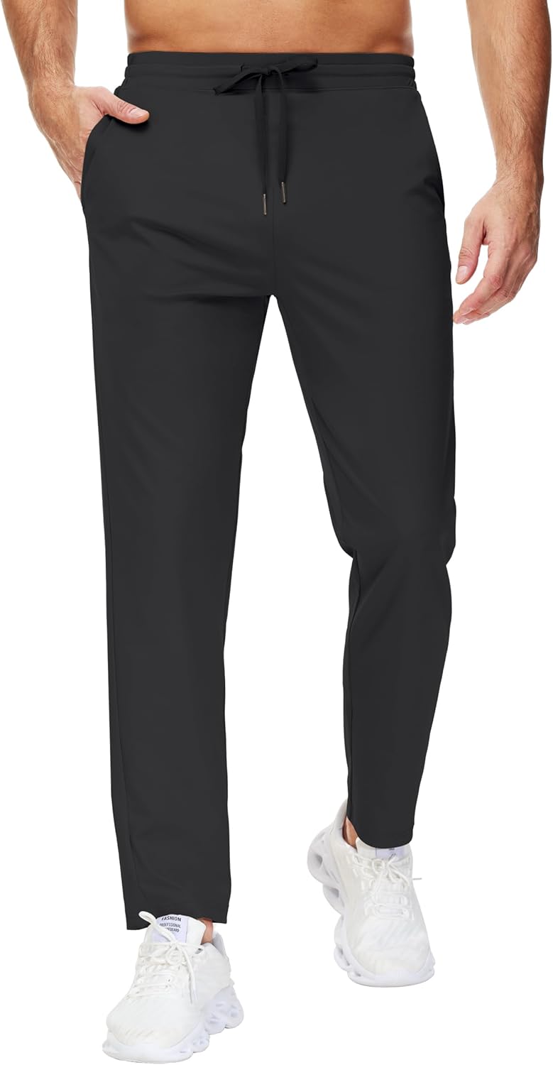29"/34"/36" Inseam Men's Sweatpants with Zipper Pockets Men Joggers Running Work...