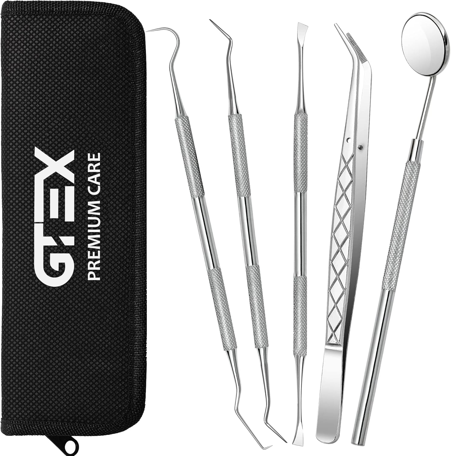 GTEX Plaque Remover for Teeth, 5PC Dental Tools Kit for Teeth Cleaning Plaque Re...
