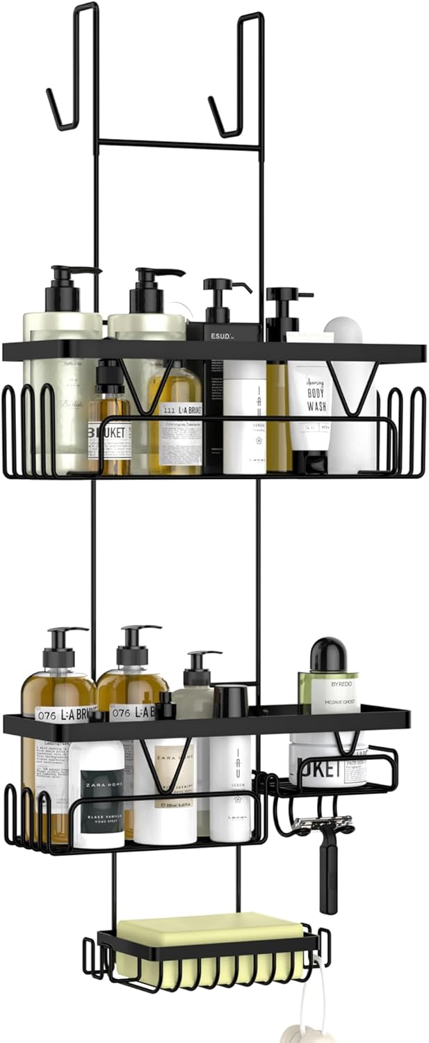 Kegii Shower Caddy, Haning Shower Shelf, Over Door Shower Rack, Bathroom Shower...