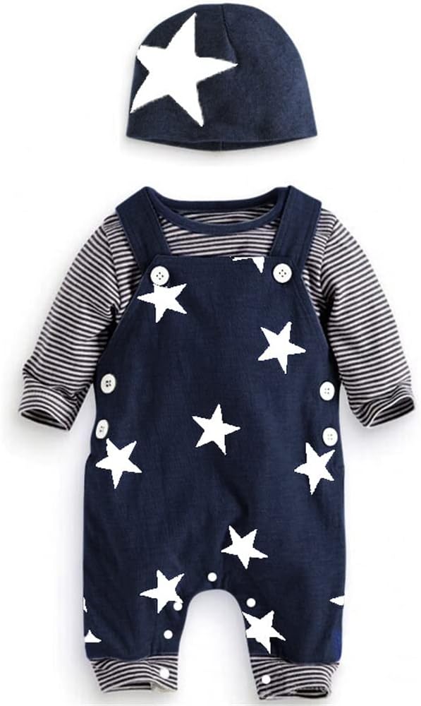 Infant Baby Boys Clothing Sets Newborn Baby Cotton Romper Outfits Suit Toddler K...