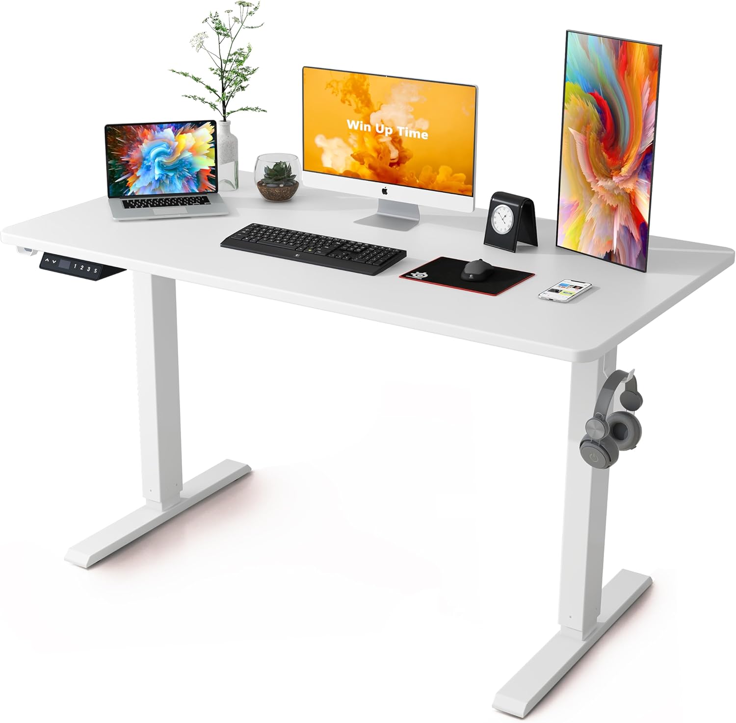 Whole Piece Electric Standing Desk- Height Adjustable Stand up Desk, Sit to Stan...