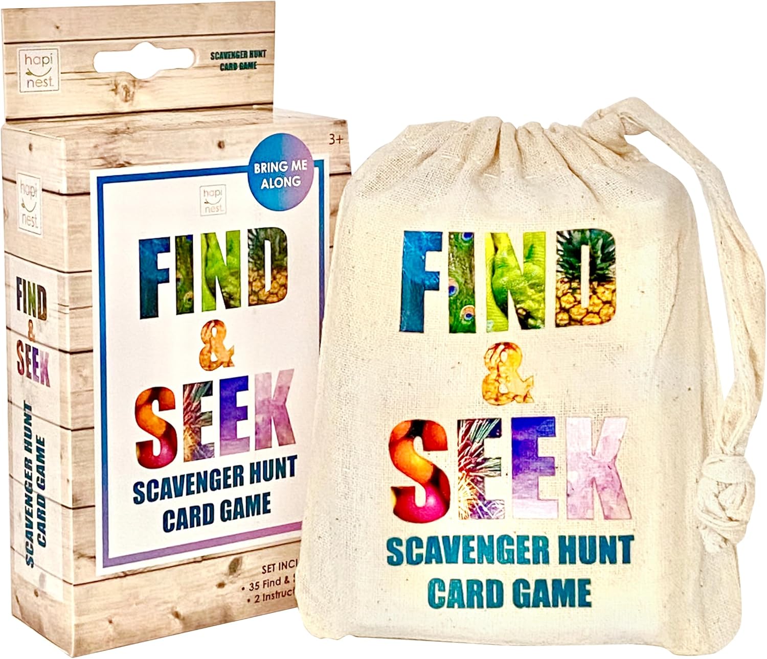 Hapinest Find and Seek Scavenger Hunt Card Game, Indoor Outdoor Activities for K...