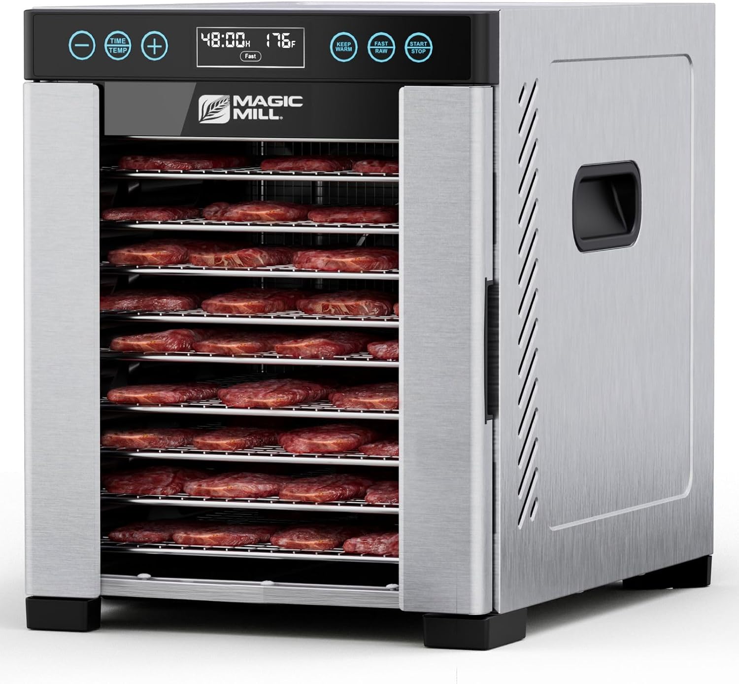 Magic Mill Pro Food Dehydrator Machine | 10 Stainless Steel Trays | Dryer for Je...
